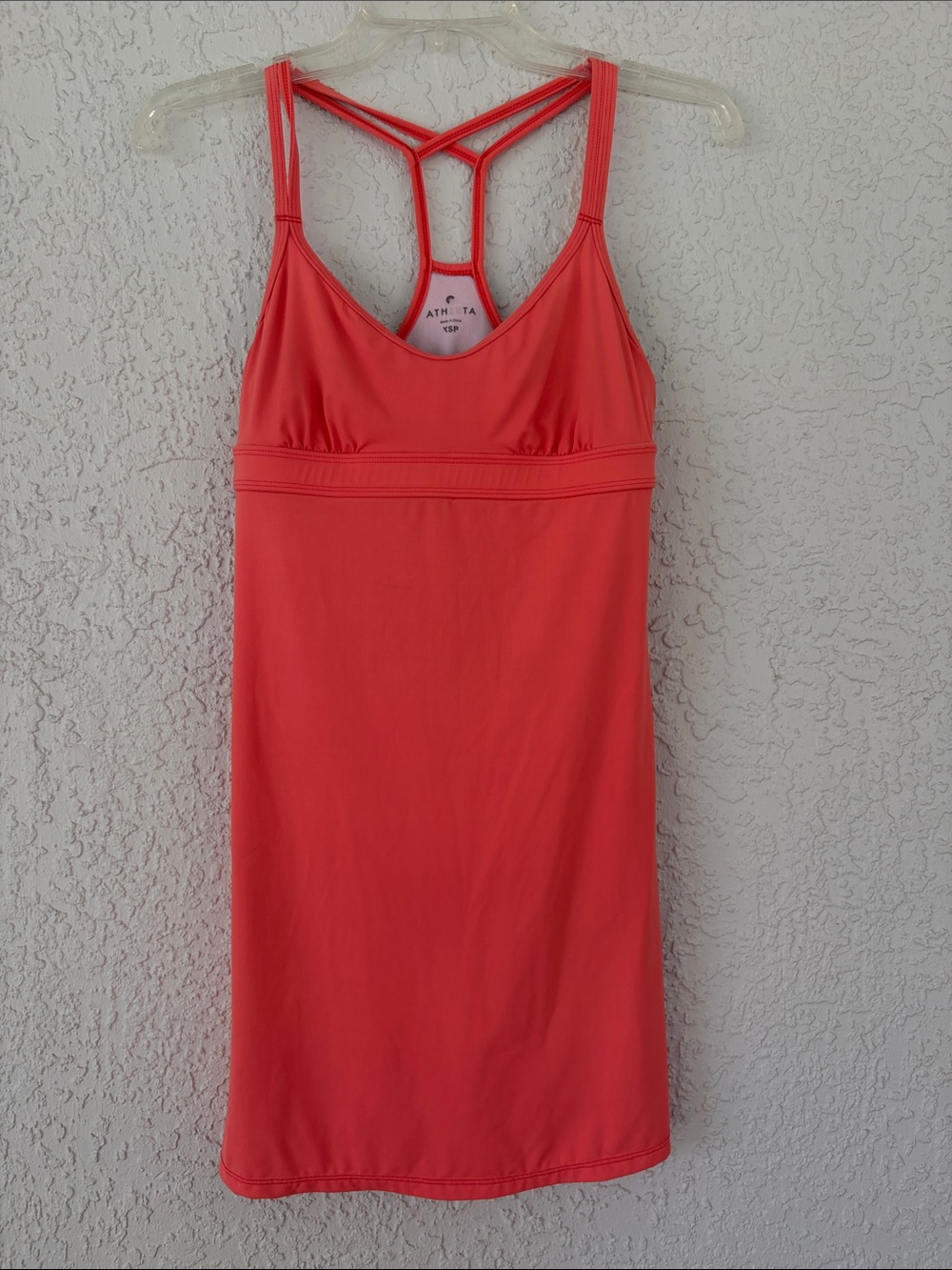 Athleta Coral Strappy Shelf Tank Dress size XSP
